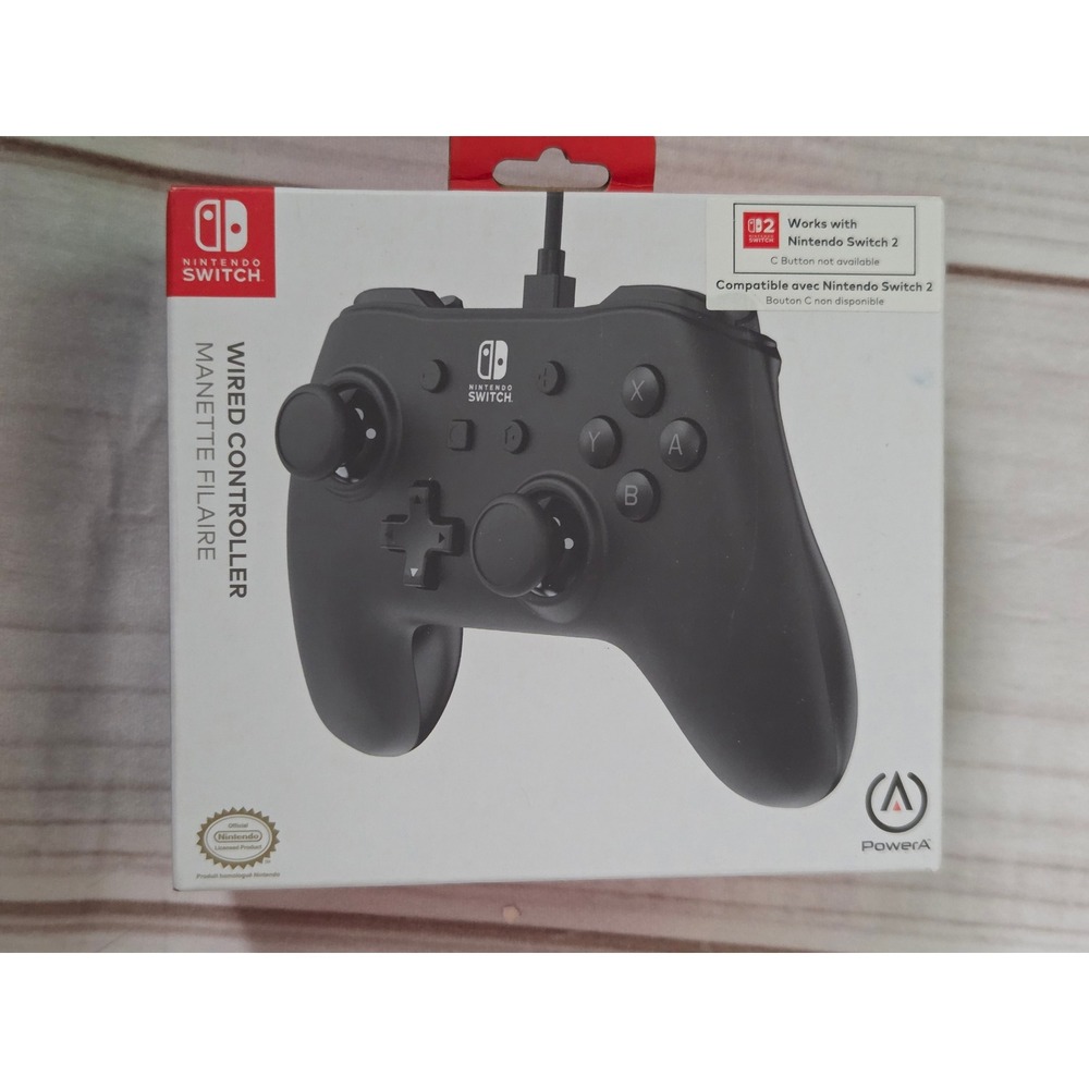 PowerA Wired Controller for Nintendo Switch Black NSGPCWDB 1511370-02V New